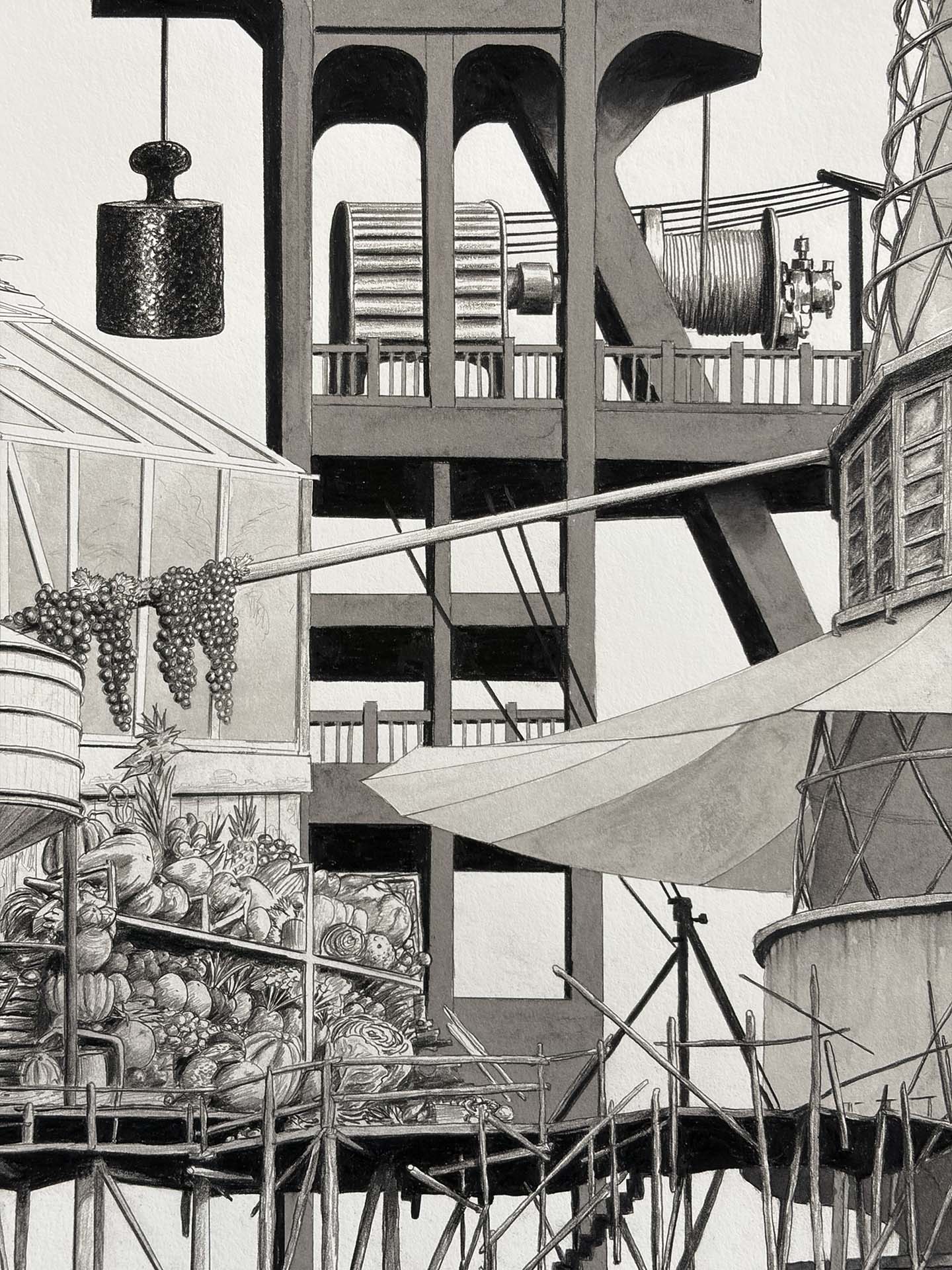 Detail of the Piezography print by Ludovic Duprez